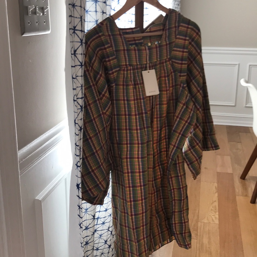 Doen Calder Dress Rainbow Plaid
